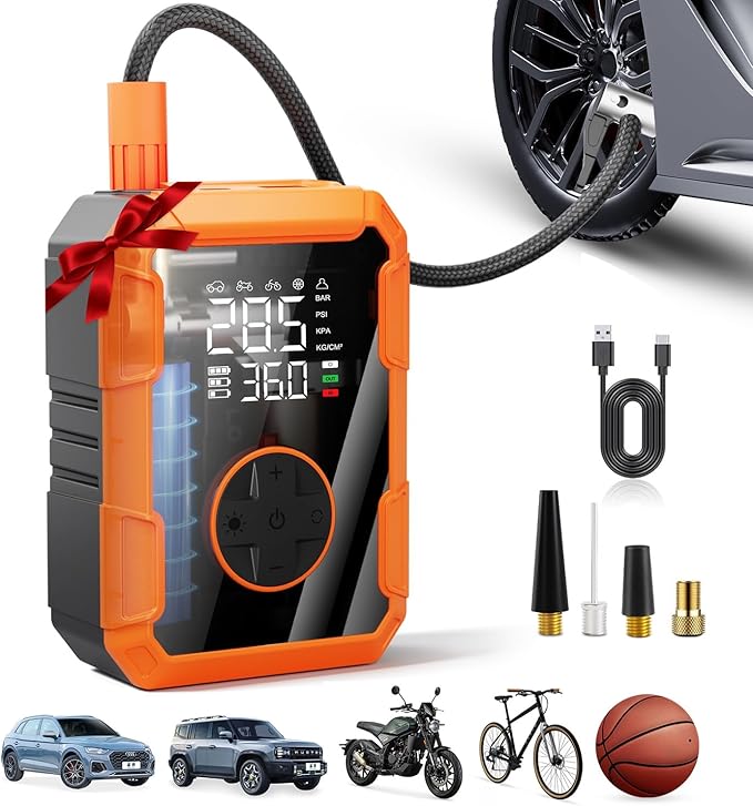 Portable Air Pump for Car Tires, 150 PSI Tire
